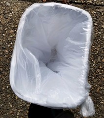 100 Pack White Trash Bags 40-46 Gallon 48″x40″ – 4 Rolls of 25 – Can Liners