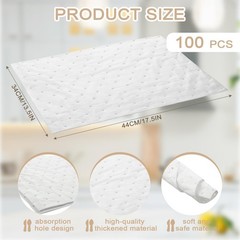 Oil Absorbent Pads for Garage & Basement 100 Pcs Dimpled Water Mat