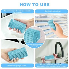 YFUIF 2-Pack Damp Clean Duster Sponge, Magic Sponge Eraser 2PC, Baby Blue