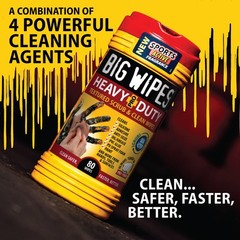 Big Wipes Heavy Duty Industrial Hand Cleaning Wipes Textured Scrubbing