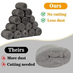 Steel Wool For Mice Control 15PCS Fine Steel Wool Pads Steel Wool Fill Roll Extr