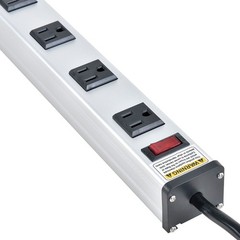 25″ 9 Outlet Aluminum Power Strip with 6-ft Cord ETL/cETL