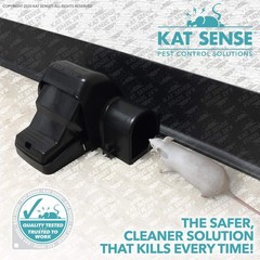 Kat Sense Covered Rat Trap & Chipmunk Trap, Prevents Accidental BLACK