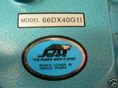 Cat Pumps model 66DX40G1I ceramic plunger triplex pump