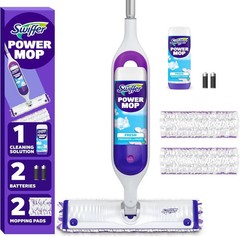 Swiffer Power Mop Multi-Surface Mop Kit for Floor Cleaning, Fresh Scent, 5Xpower