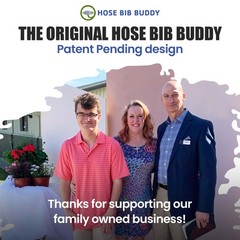 The Hose Bib Buddy – Finest Spigot Mounting Plate | 1 Pack, Finished Aluminum