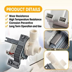 W10581874 Washer Drain Pump Replace WPW10581874 3449735 AP6023189 AP5949627…