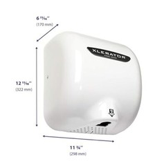 Excel Dryer XLERATOR XL-W 1.1N High Speed Commercial Hand Dryer, White Cast Cove