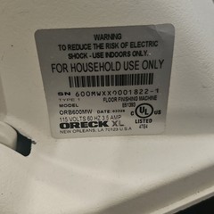 Oreck XL Orbiter Floor & Carpet Buffer Scrubber Polisher ORB600MW NO Pads