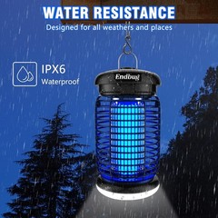 Endbug Bug Zapper, Zapper Outdoor Indoor with LED Light, Medium, 2 in 1