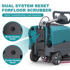 16″ Walk-behind Floor Scrubber Dryer Machine 24000 Sqft/h 11 Gal 24″ Squeegee