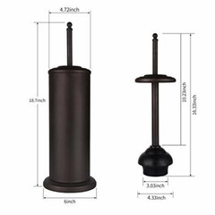 Antihand Off Bronze Toilet Plunger With Holder For Bathroompowerful Efficient