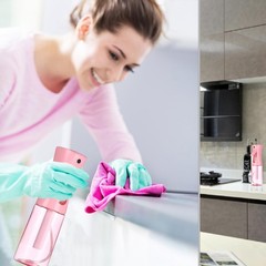 3 Pack Spray Bottles, 2-Pack Continuous Bottles,Fine Water Mist Pink