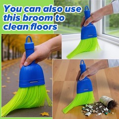 6 Pcs Whisk Broom Poly Fiber Handheld Brush Hand Outdoor Car Blue