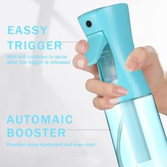 ESSKAM 3 Pack Spray Bottles, Continuous Bottle, Fine Water Mist Blue
