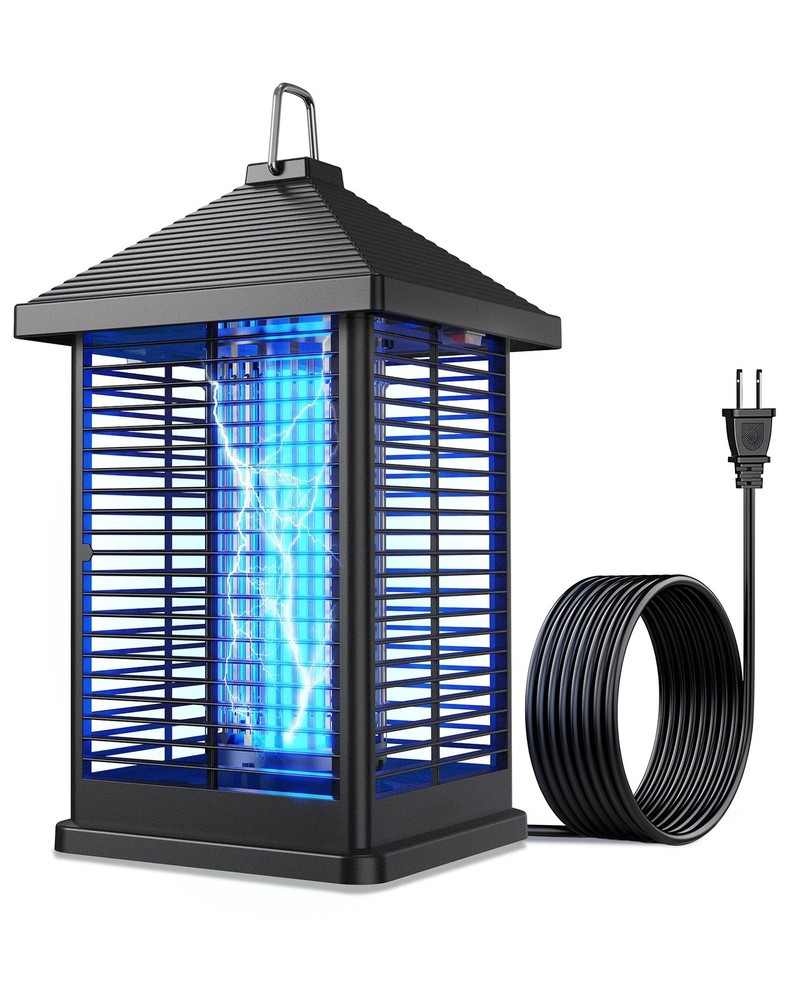 REOGLE Bug Zapper Indoor & Outdoor with Auto Smart Light Sensor, 4000V Black
