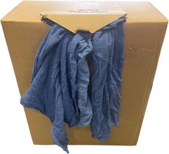 25lb Recycled Blue Huck Towels-Cotton Cleaning Rags Approx. ~200 Reusable Cloths