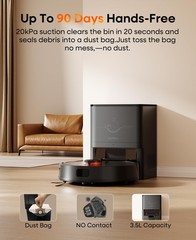 Uninell Robot Vacuum And Mop Self-Emptying Station 7000Pa Suction For Pet Hair