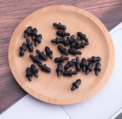 Sowaka 50 Pcs Drip Irrigation Plugs Plastic Black 1/4 Inch Tube End