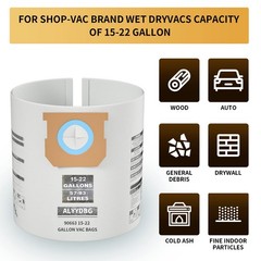 For Shop Vac Bags 15-22 Gallon, ALYYDBG Type G 90663 Multicolor