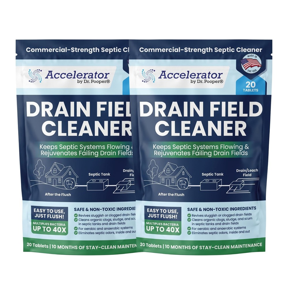 2-Pack Value BUNDLE of Drain Field Bundle, White with Blue Specks