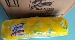 Lot Of (6) 80ct Flat Packs Lysol Lemon & Lime Blossom Scent Disinfecting Wipes