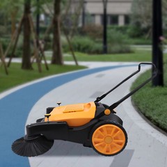 41″ Hand Push Sweeper Pavement Street Sweeping Tool Walk-behind Outdoor Cleaner