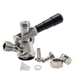 Keg Coupler, Sankey D Tap with 304 Stainless Steel Probe, Black