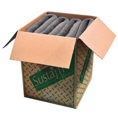 Sustayn By Spilfyter G-34 Sorbent Sock, 44 Gal, 3 In X 48 In, Universal, Gray,