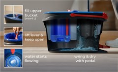 O-Cedar EasyWring RinseClean Microfiber Spin Mop & Bucket Floor Cleaning System