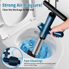 High Pressure Toilet Plunge, Power Toilet Plunger Drain Clog Remover, Multi-D…