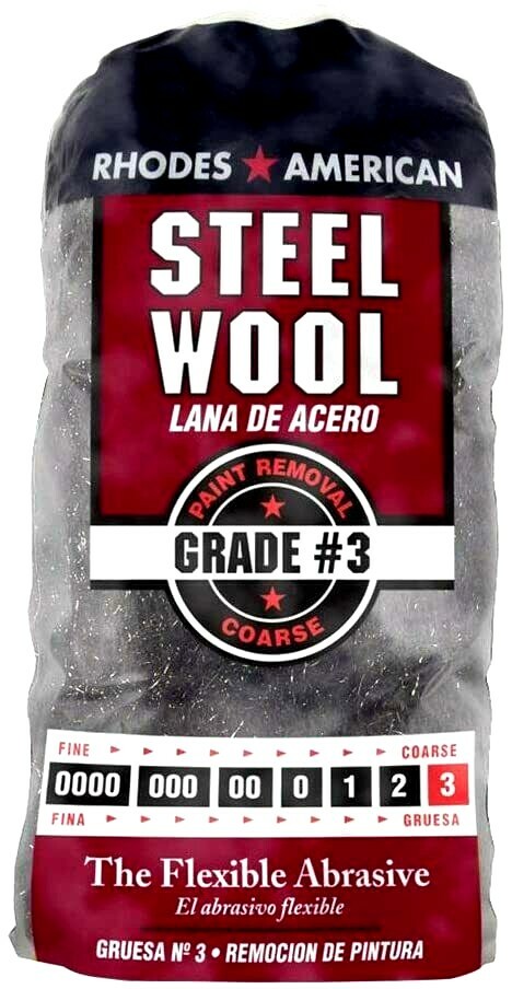 Rhodes American Paint Removal Steel Wool, Coarse Grade #3 – 12 Pads