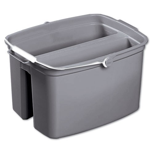Rubbermaid Commercial 2617 Double Utility Pail, 17 qt, Plastic, Gray