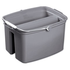 Rubbermaid Commercial 2617 Double Utility Pail, 17 qt, Plastic, Gray