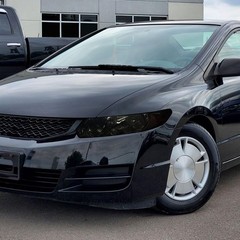 2006-2011 Honda Civic Coupe Smoke Headlights Assembly Pair Factory Replacement