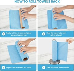 Microfiber cleaning cloths, workshop paper towels, 330 sheets/6 rolls