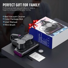 Jphyll Mattress Vacuum Bed Vacuum Cleaner 16Kpa Suction 253.7Nm Uv-C Light 140F