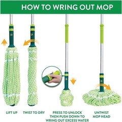 Broom & Mop Cleaning Set – All-in-One Floor Cleaning Kit with Angled Broom and