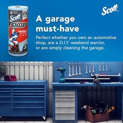 Scott Shop Original Blue Towels 75147 9.4X11 Cloth-Like Paper Towel 12 Rolls Of
