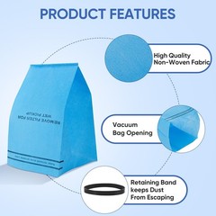 6 Pack Wet Dry Vac Filter Bags Fit for Stinger 2.5 to 5 Gallon Wet Dry Vacuum…