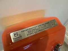NOS Brunswick Model A Hand Dryer (World Hand Dryer) Orange Bowling Alley Vintage