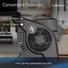 Lasko High Velocity Fan, 15″, 375 CFM, Professional Utility 14.5, Black, Grey