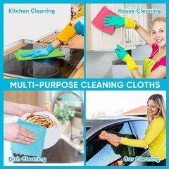 Orighty 24 Pack Lint Free Microfiber Cleaning Cloths 12×11 Inch