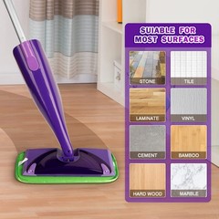 Orighty Reusable Mop Pads Compatible with Swiffer WetJet – Pack of 2, Green