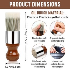 Small Horse Hair Brush for Leather Furniture Salve Wax Polish Brown