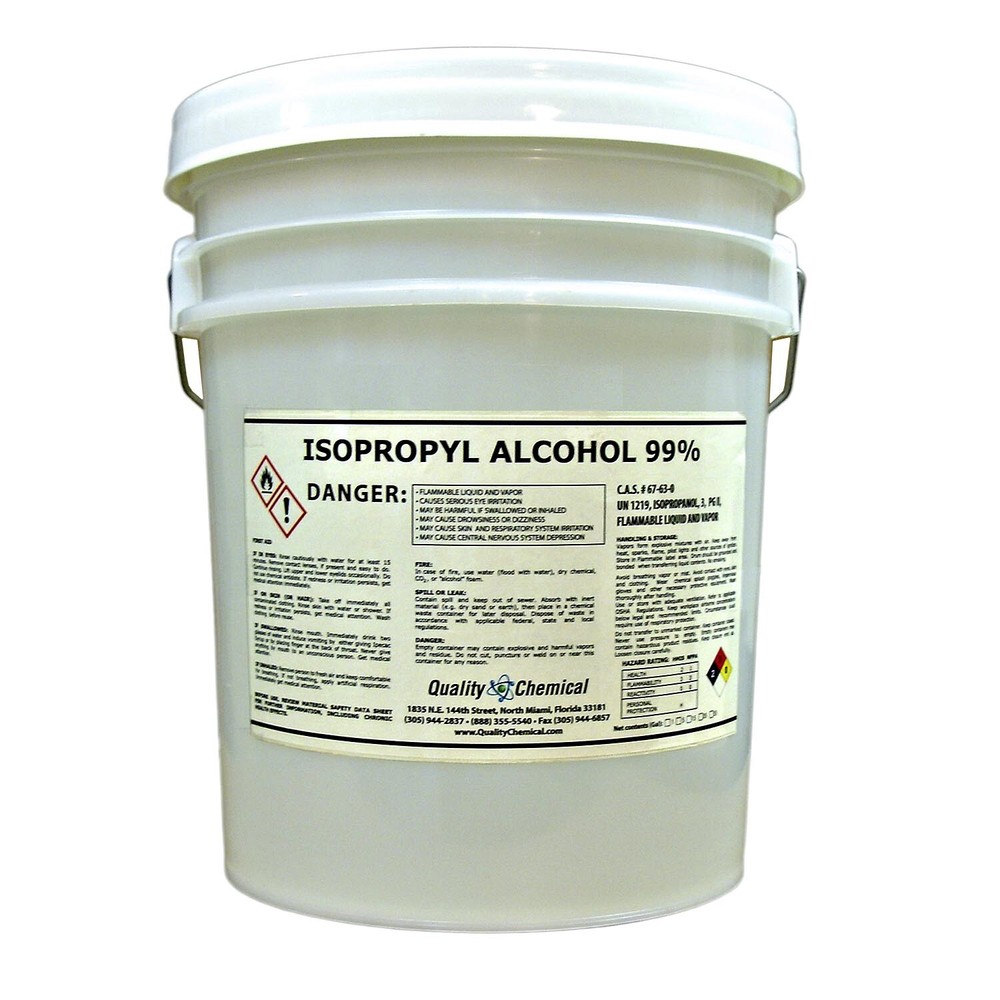 Isopropyl Alcohol Grade 99% Anhydrous (IPA) – 5 gallon pail