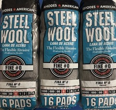 Homax Steel Wool Fine Grade #0, Rhodes American – 48 pads New