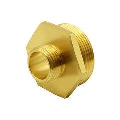 Hooshing Garden Hose Adapter 3/4″ GHT to 1-1/2″ NPT 1.5″ x 3/4″GHT, Gold