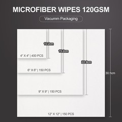 AAwipes Double Knit 100% Polyester Wipers Light Weight Version 6″X6″ 150Pcs