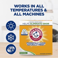 ARM & HAMMER Powder Laundry Detergent, Free of Perfume 98.1 Ounce (Pack 1)